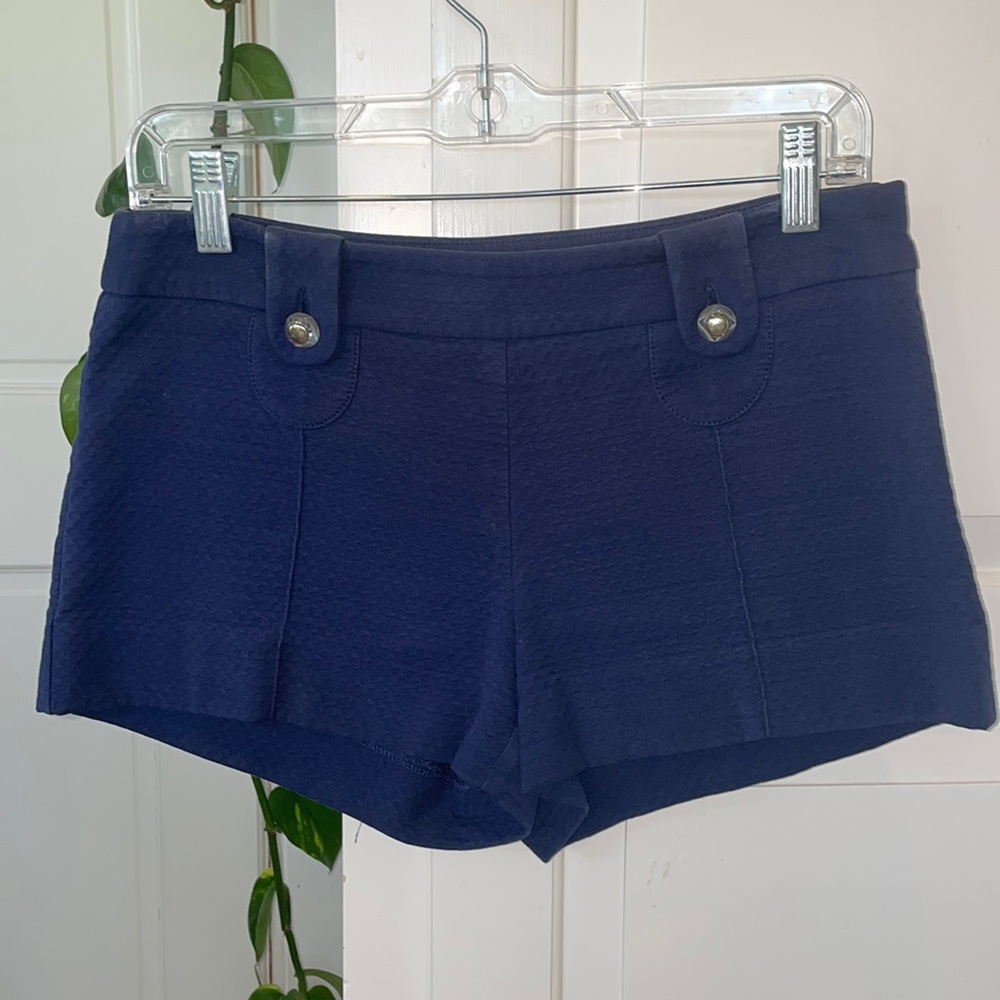 Trina Turk Sailor Side Zip Short Navy